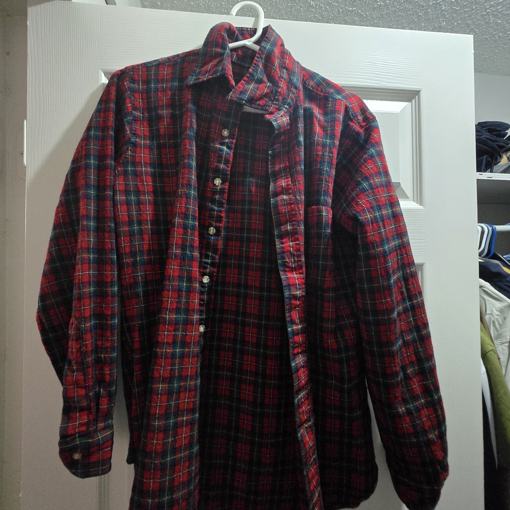 Pendleton Red and Green Plaid Shirt